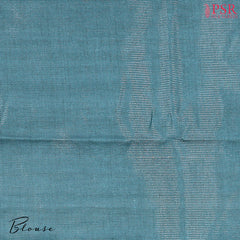 Grey & Teal Semi Tussar Saree