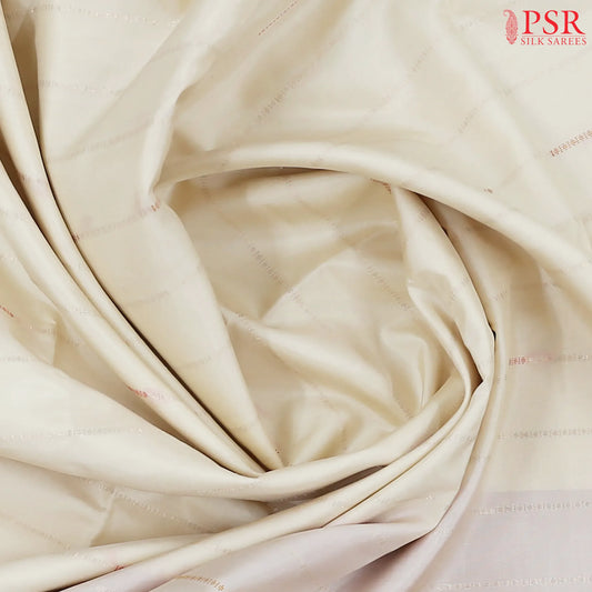Cream Beige Grey Soft Silk Saree