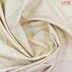 Cream Beige Grey Soft Silk Saree