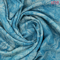 Bondi Blue Linen Saree