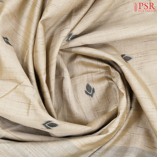 Beige Ghicha Tassar Saree
