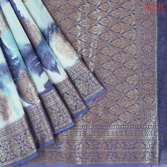 Shades Of Blue Chanderi Silk Cotton Saree