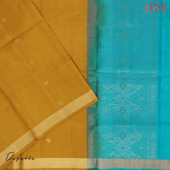 Peacock Turquoise Silk Dress Material