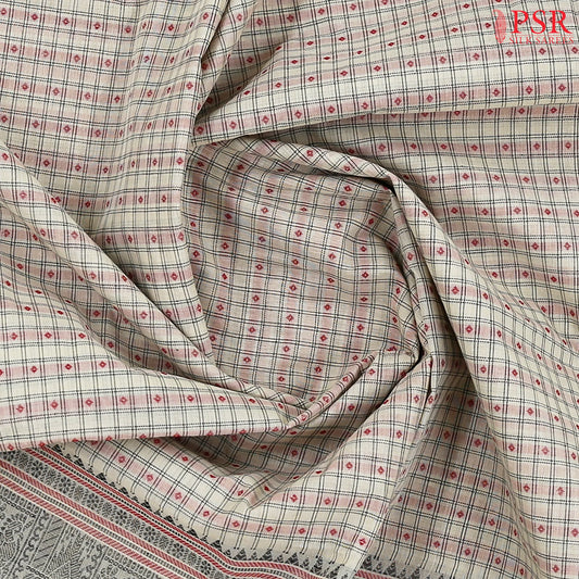 Beige Kalakshetra Kovai Cotton Saree