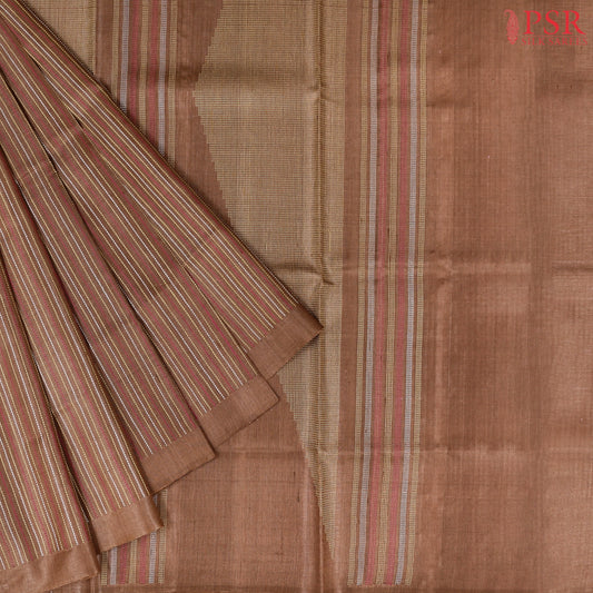 Brown Kadhi Tussar Silk Saree
