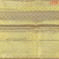 Golden Pink Kanchipuram Jacquard Silk Saree