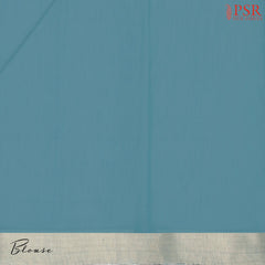 Persian Cyan Silk Cotton Saree