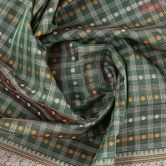 Fern Green Kalakshetra Kovai Cotton Saree