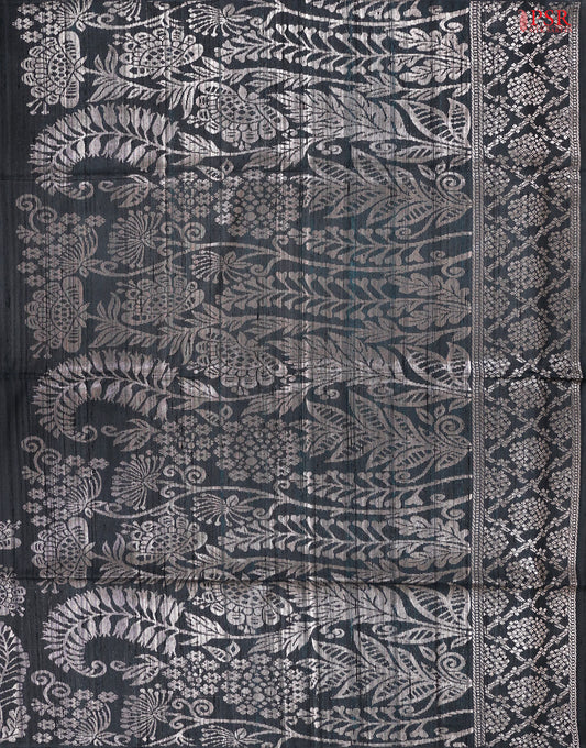 Black Soft Jute Silk Saree