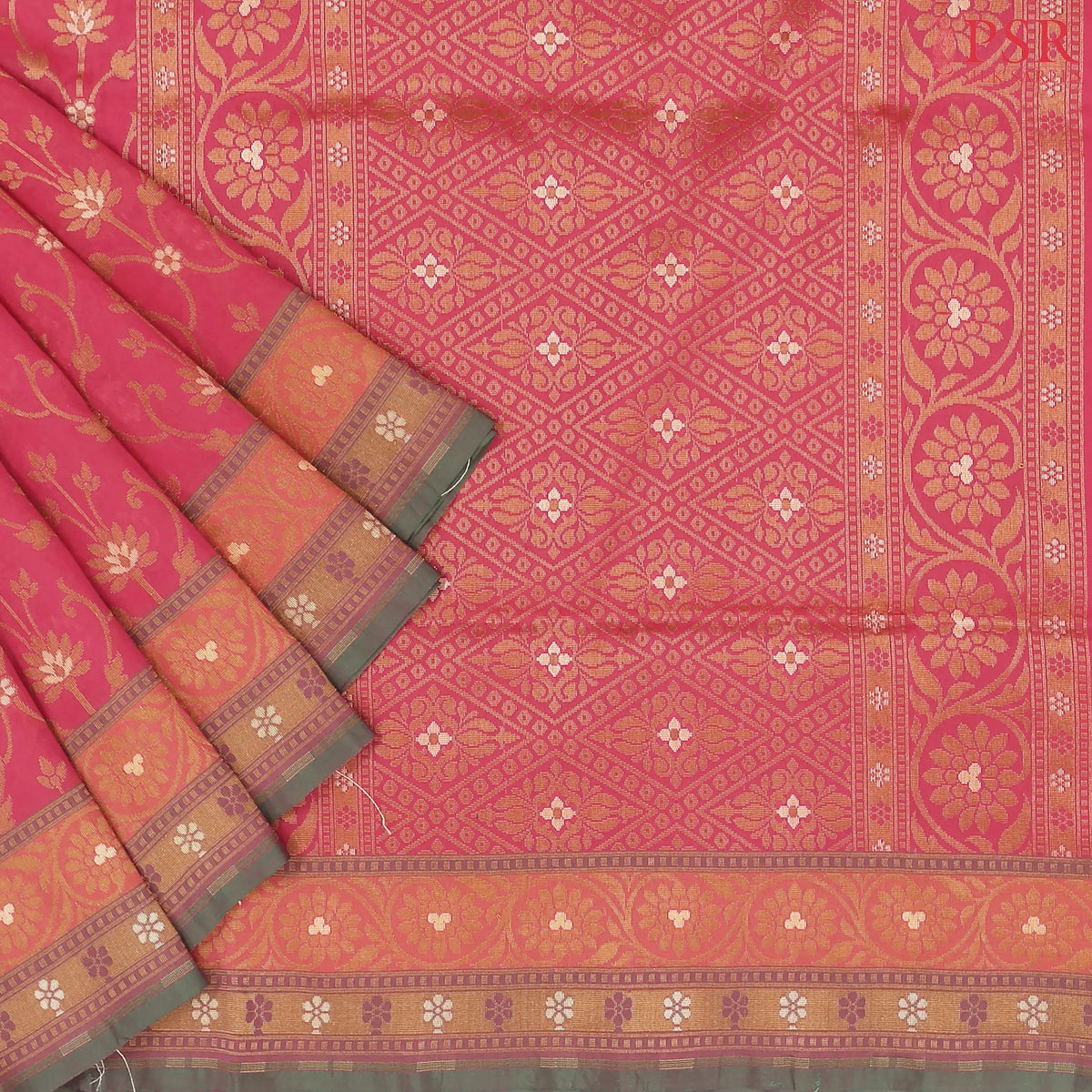 Dark Pink Summer Silk Saree