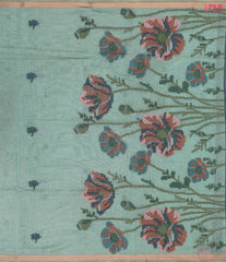 Turquoise Blue Ghicha Cotton Saree