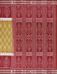 Olive Mustard Ikkat Cotton Saree