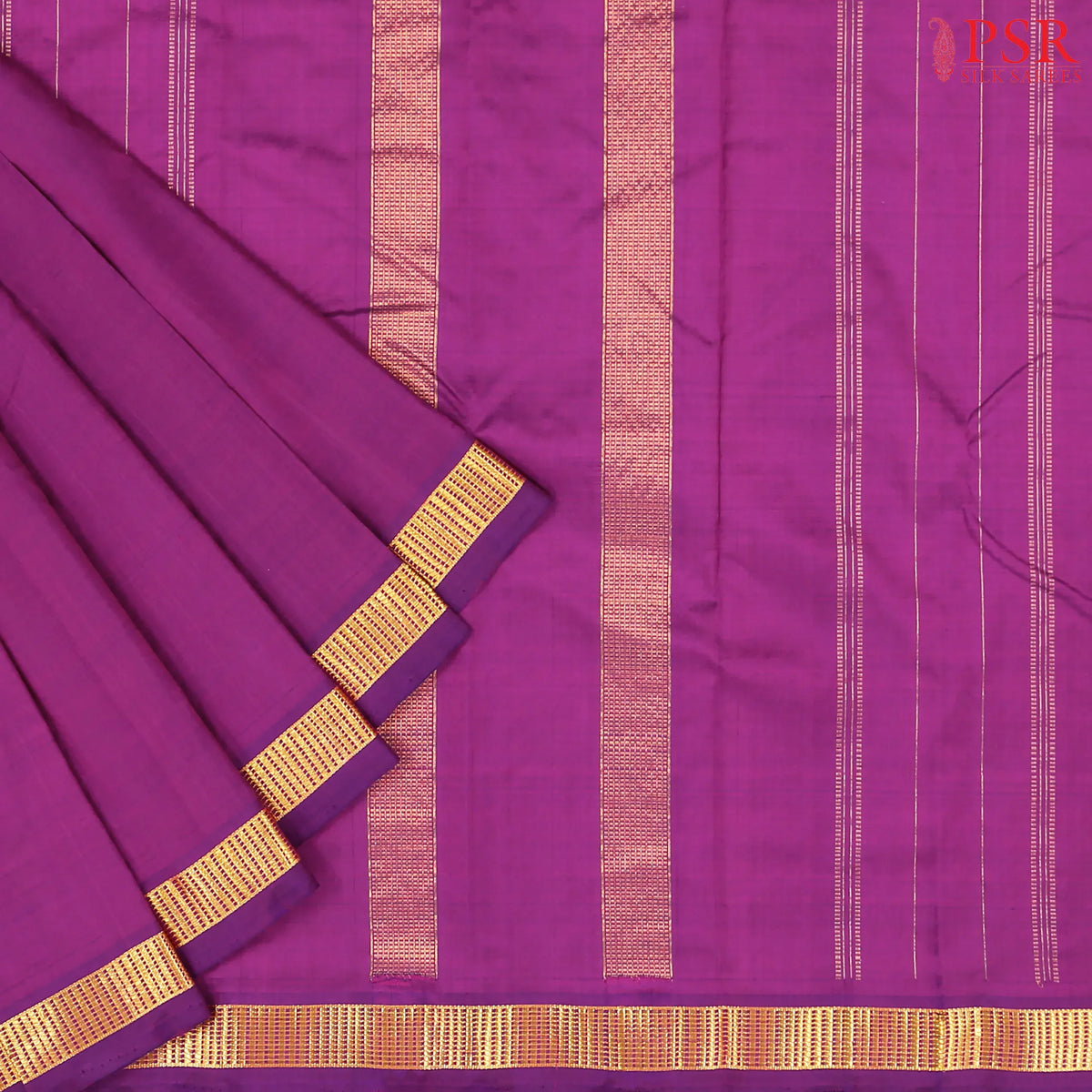 Magenta Purple Arani Silk Saree