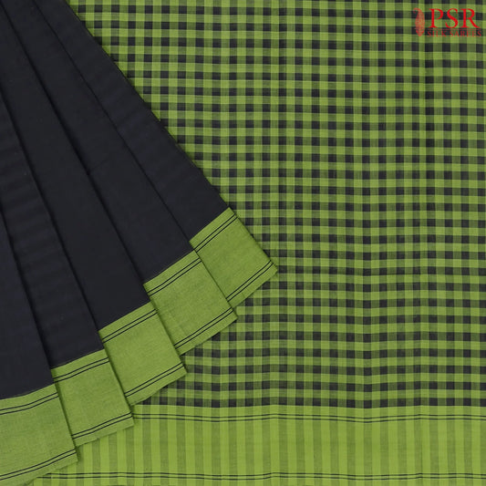 Black Kanchi Cotton Saree