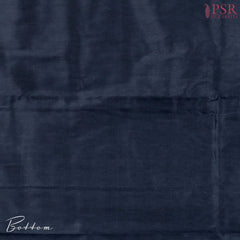 Indigo Blue Chanderi Silk Cotton Dress Material