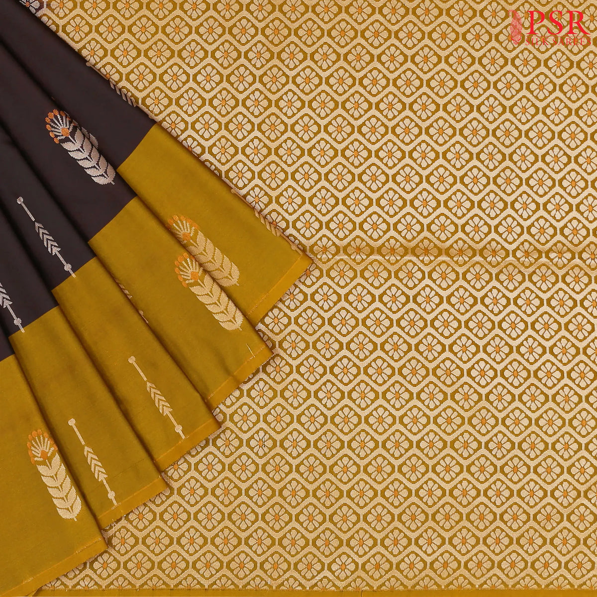 Dark Brown Soft Art Silk Saree