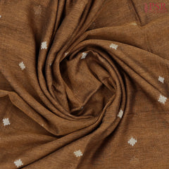 Russet Brown Byloom Cotton Saree