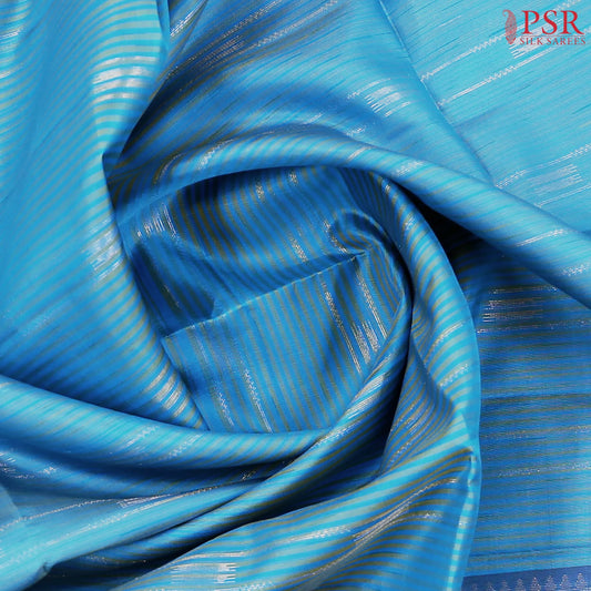 Chintamani Blue Soft Silk Saree