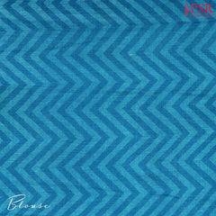 Bondi Blue Linen Saree