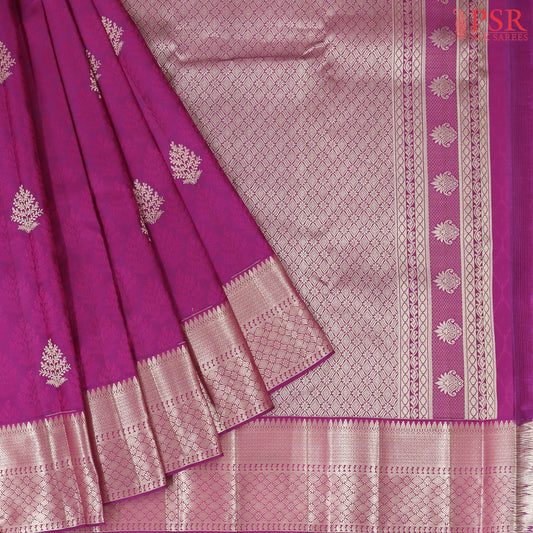 Magenta Purple Kanchipuram Silk Saree