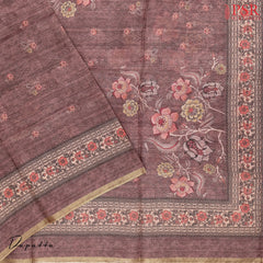 Dark Mauve Tissue Dress Material