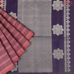 Copper Red Soft Silk Saree