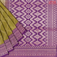 Dark Olive Yellow Soft Art Silk Saree