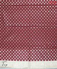 Maroon Banaras Silk Cotton Dress Material