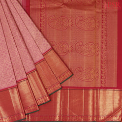 Candlelight Peach Kanchipuram Silk Saree