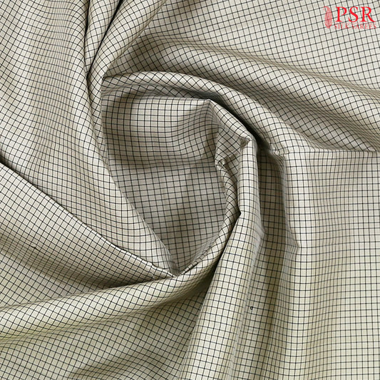 Pearl Grey Arani Silk Saree
