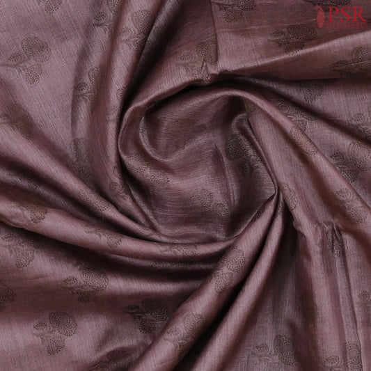 Deep Mauve Banaras Tussar Silk Saree