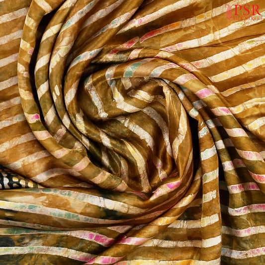 Mustard Brown Modal Silk Saree