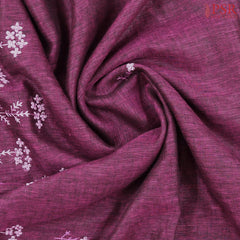 Sangria Purple Pure Linen Saree