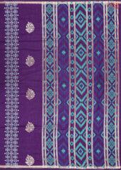 Violet Tussar Kadi Saree