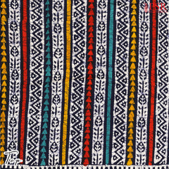 Dark Blue Batique Cotton Dress Material