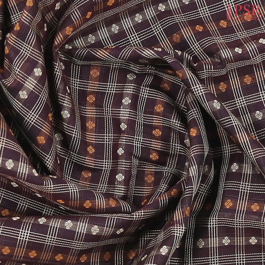 Brown Kalakshetra Kovai Cotton Saree