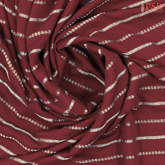 Maroon Semi Binny Silk Saree