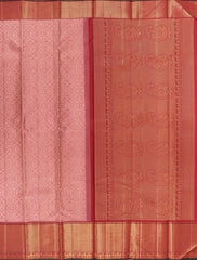Candlelight Peach Kanchipuram Silk Saree