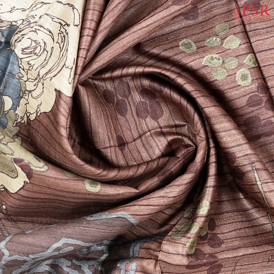 Brown Kadhi Tussar Silk Saree