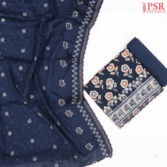 Midnight Blue Rayon Dress Material
