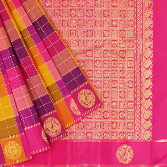 Multicolor Kanchipuram Silk Saree
