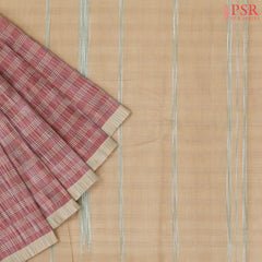 Shaded Maroon Kanchi Cotton Saree