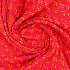 Crimson Red Jaipur Cotton Print Running Material