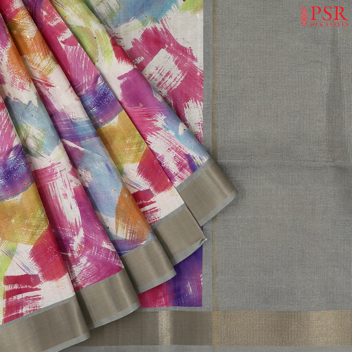 Multicolor Semi Dupion Saree