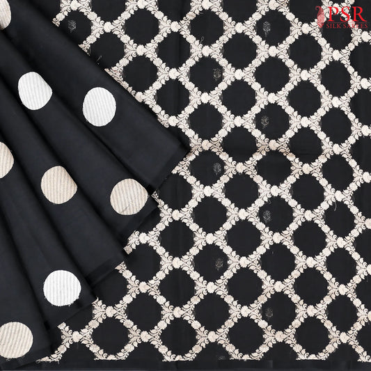 Black Chiniya Silk Saree
