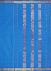 Azure Blue Nine Yards Half Fine Silk Saree