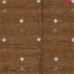 Russet Brown Byloom Cotton Saree