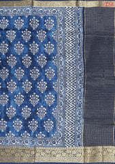 Indigo Blue Modal Silk Saree