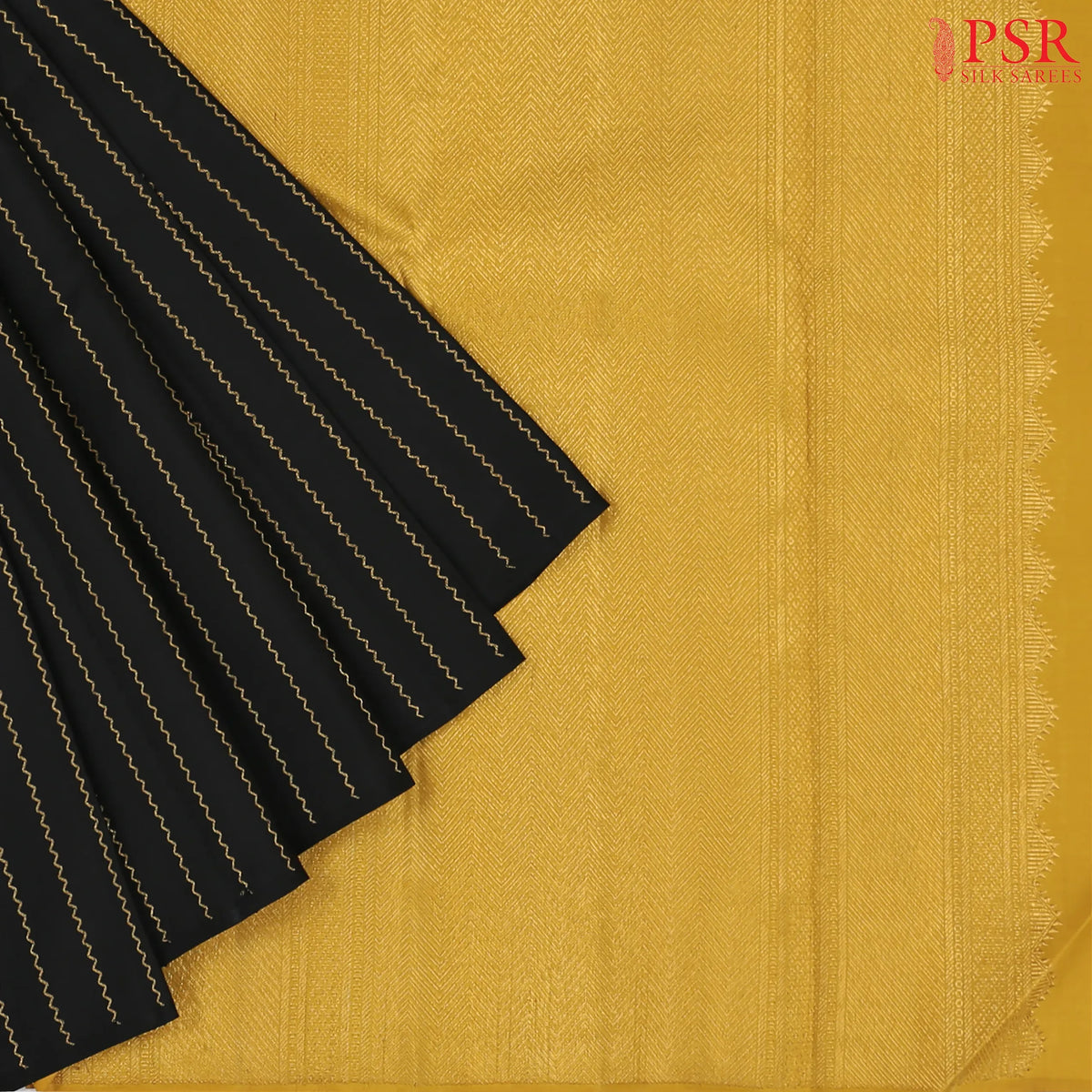 Black Kanchipuram Silk Saree