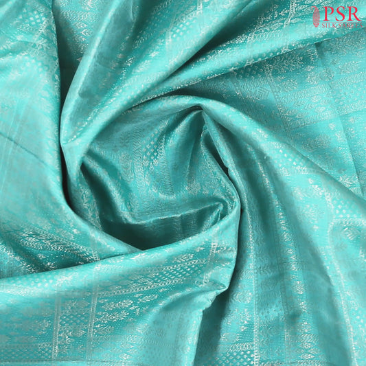 Turquoise Blue Soft Silk Saree